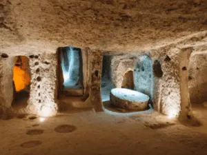 l'interno di una grotta termale